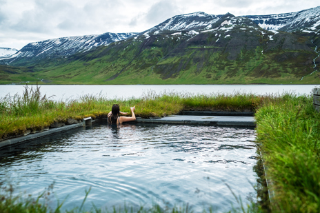 Savor your morning coffee while enjoying a geothermal soak in the brisk Icelandic air